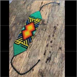 boho artisan beaded bracelet